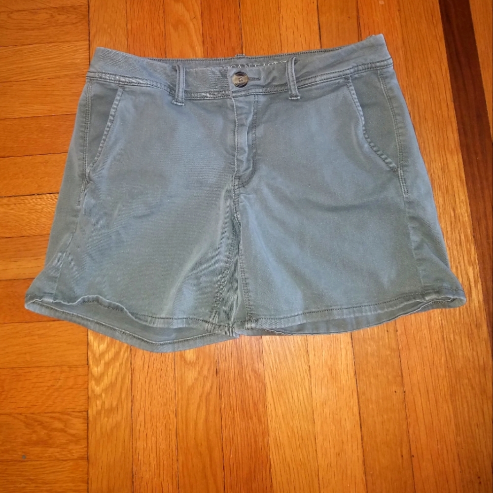 American Eagle midi super stretch shorts.
